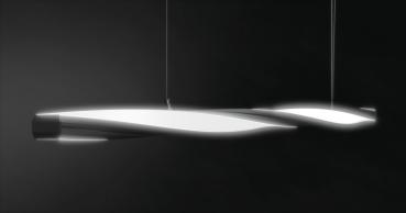 Lineare abgehängte Deckenleuchte elegante Seilleuchte verdrehte langliche Form – SPIN-H-1